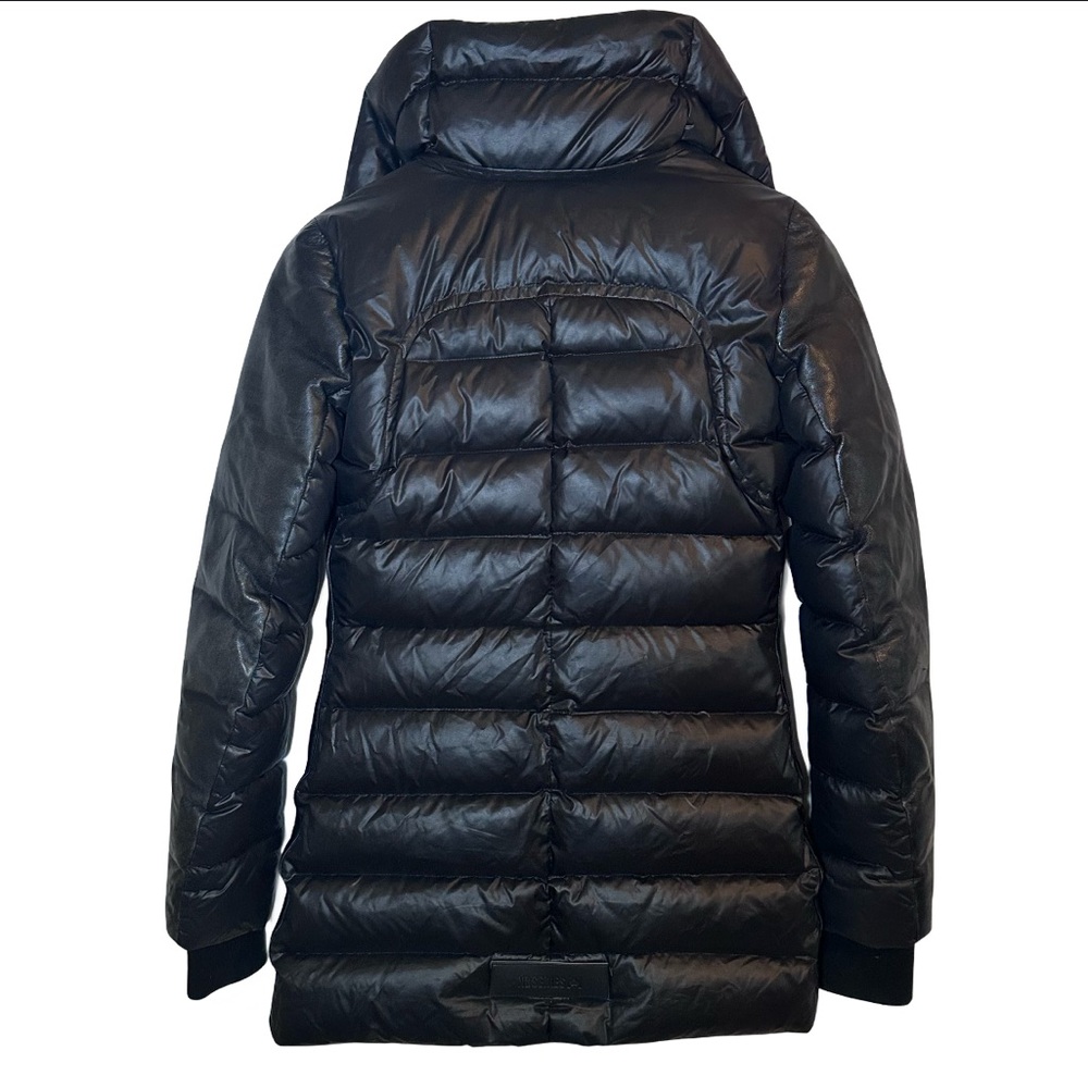 Nicole Benisti NB Series Black Lamb Leather Duck Down Puffer Coat XS - Picture 2 of 12
